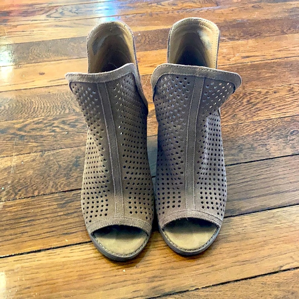 Lucky brand open toe booties
